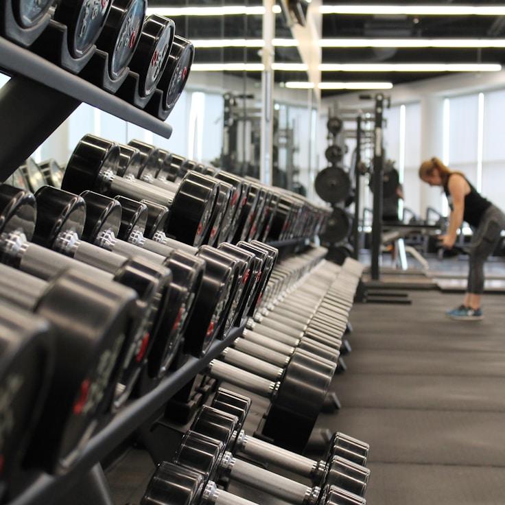 Group fitness class in a modern studio setting